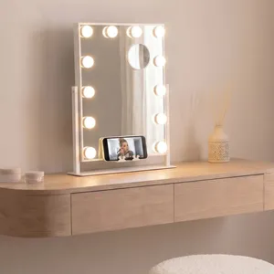 LED-Schminkspiegel Glarisse mit Handyhalter – InnovaGoods